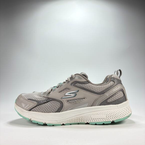 Skechers Go Run Consistent Gray Turquoise Running Shoes 128075 Women’s Size 9 - Picture 4 of 10